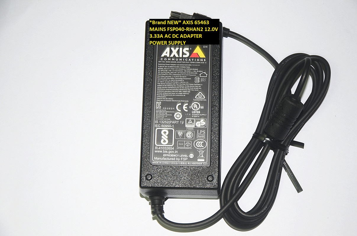 *Brand NEW* AXIS 12.0V 3.33A AC DC ADAPTER MAINS FSP040-RHAN2 65463 POWER SUPPLY